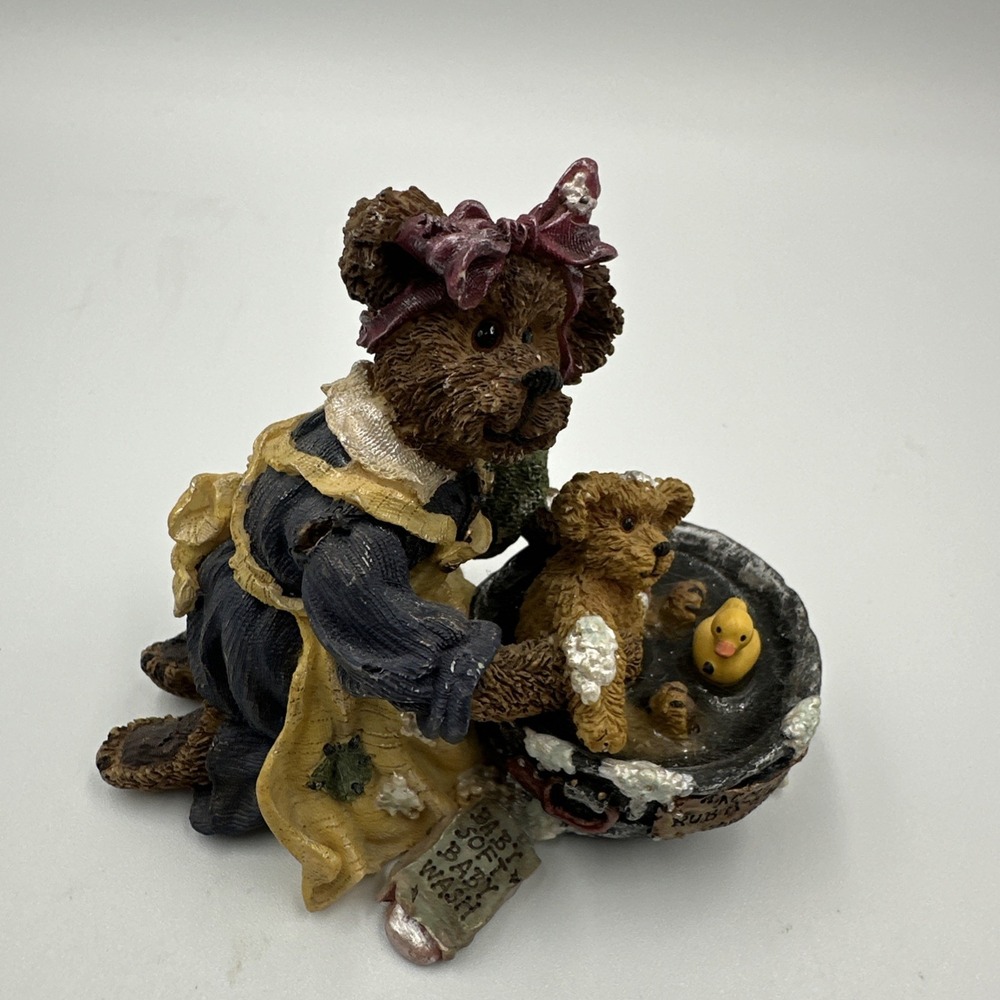 Boyds Bears & Friends The Bearstone Collection Momma w/Baby Taylor Rub-A-Dub-Dub